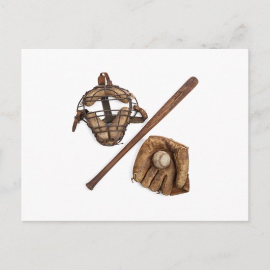 Vintag Baseball Postkarte (Vorderseite)