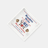 Vintag Baseball Rookie 1. Geburtstag Party Napkins Serviette (Ecke)
