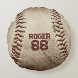 Vintag Baseball Rundes Kissen