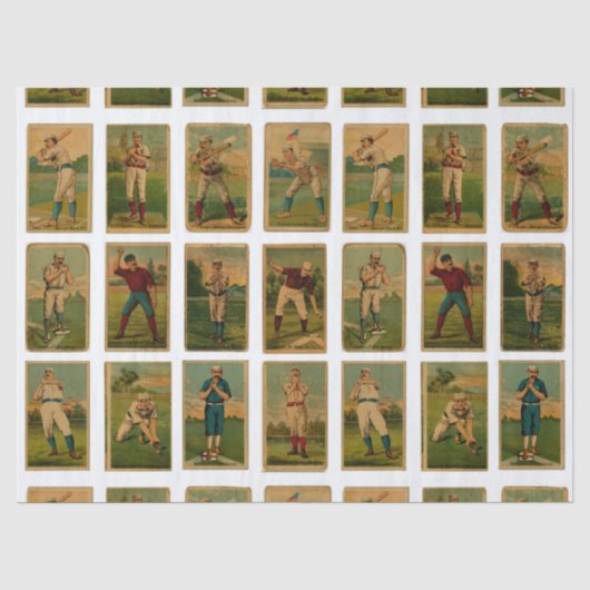Vintag Baseball Seidenpapier (Vorderseite)