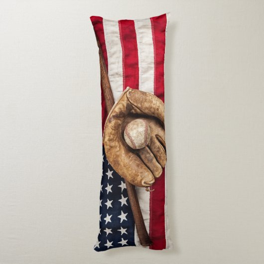 Vintag Baseball Seitenschläferkissen (Rückseite (Vertikal))