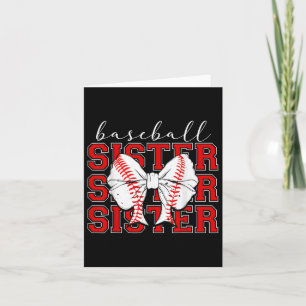 Vintag Baseball Sister Coquette Bow Sport Lover M Karte