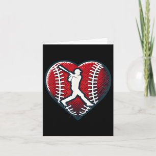 Vintag Baseball Valentinstag Herz 14. Februar Karte