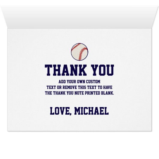 Vintag Baseball Vielen Dank (Innenansicht Horizontal (Unten))