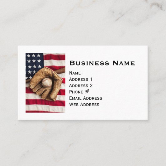 Vintag Baseball Visitenkarte (Vorderseite)