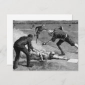 Vintag Baseball von Thure De Thulstrup, 1885 Einladung (Vorne/Hinten)