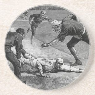Vintag Baseball von Thure De Thulstrup, 1885 Sandstein Untersetzer