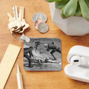 Vintag Baseball von Thure De Thulstrup, 1885 Schlüsselanhänger