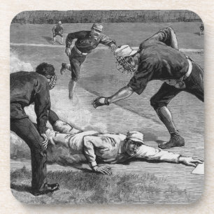Vintag Baseball von Thure De Thulstrup, 1885 Untersetzer