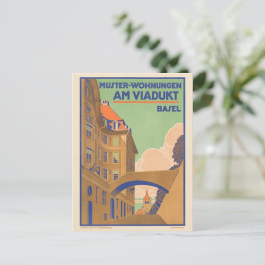 Vintag Basel Schweiz Schweiz Schweiz Postkarte (Stehend Vorderseite)