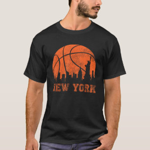 Vintag Basketball New York City Skyline Outfit T T-Shirt