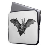 Vintag Bat Gothic Vampire Laptopschutzhülle (Vorderseite Links)