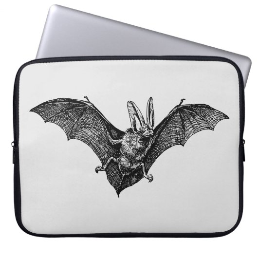 Vintag Bat Gothic Vampire Laptopschutzhülle (Vorderseite)