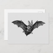 Vintag Bat Gothic Vampire Postkarte (Vorne/Hinten)