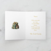 Vintag Baubles Weihnachtskarte Dankeskarte (Innenseite)