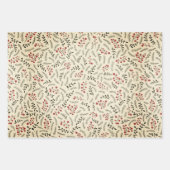 Vintag Bauernhof grün rot creme Blätter rustikal (Vorderseite 2)