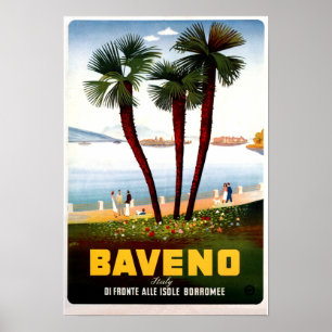 Vintag Baveno Italienische Reisewerbung Poster