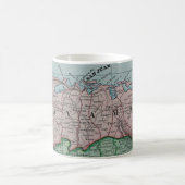 Vintag Bayamon Puerto Rico Karte Kaffeetasse (Mittel)
