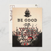 Vintag Be Good Devil Postcard Postkarte (Vorne/Hinten)