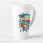 Vintag Beach Aloha Sublimierung-94953 Milchtasse (Rechte Ecke)