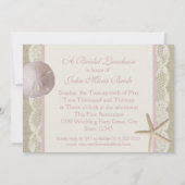 Vintag Beach Bridal Luncheon Einladung (Rückseite)