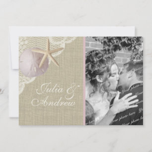 Vintag Beach Bridal Luncheon Einladung