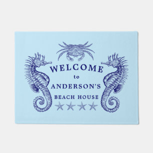 Vintag Beach House Welcome Template Doormat Fußmatte