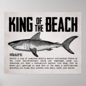Vintag Beach King Shark - Definition Poster (Vorne)