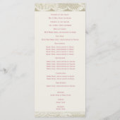 Vintag Beach Lace und Burlap Wedding Programm (Rückseite)