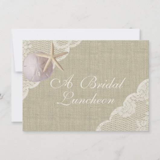 Vintag Beach Luncheon Einladung (Vorderseite)