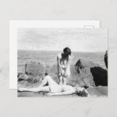 Vintag Beach Postkarte (Vorne/Hinten)
