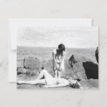 Vintag Beach Postkarte