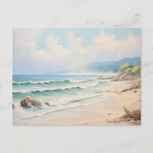 Vintag Beach Postkarte (Vorderseite)