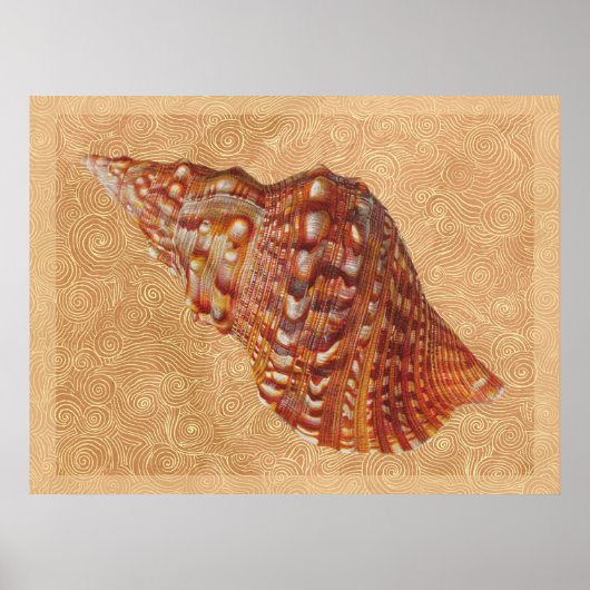Vintag Beach Seashell Poster (Vorne)