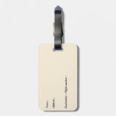 Vintag Beach Sunset Ferien Lounges Pfirsichpfirsic Gepäckanhänger (Rückseite vertikal)