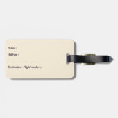 Vintag Beach Sunset Ferien Lounges Pfirsichpfirsic Gepäckanhänger (Rückseite horizontal)