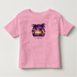 Vintag Beach Sunset Ferien Lounges Pfirsichpfirsic Kleinkind T-shirt