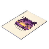 Vintag Beach Sunset Ferien Lounges Pfirsichpfirsic Notizblock (Linke Seite)