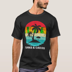 Vintag Beach Sunset Sommerferien Turks Caicos T-Shirt