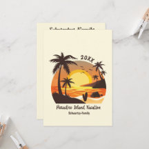 Vintag Beach Sunset Vacation Surf orange braun