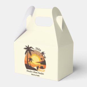 Vintag Beach Sunset Vacation Surf orange braun Geschenkschachtel