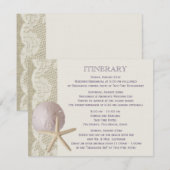 Vintag Beach Tour Lila Einladung (Vorne/Hinten)