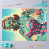Vintag Beach Zombie Button-up Seidenpapier (Basteln)