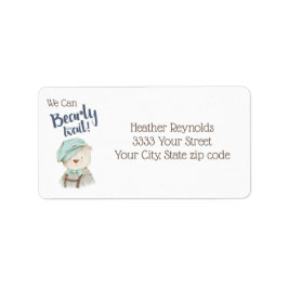 Vintag Bear Baby Dusche Rücksendeadresse Adressaufkleber