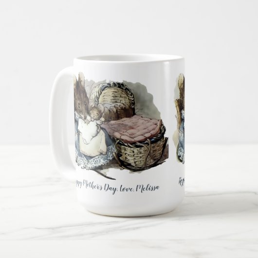 Vintag Beatrix Potter Mouse Baby Kaffeetasse (Vorderseite Links)