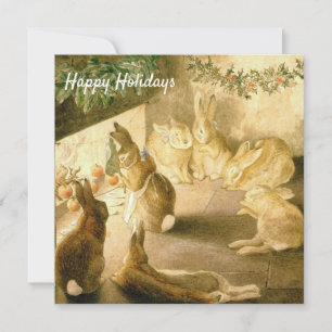 Vintag Beatrix Potter Rabbit Weihnachtsfeiertag Feiertagskarte
