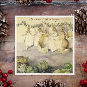 Vintag Beatrix Potter Rabbit Weihnachtsfeiertag Feiertagskarte