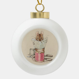 Vintag Beatrix Potter Tailor von Gloucester Mouse Keramik Kugel-Ornament