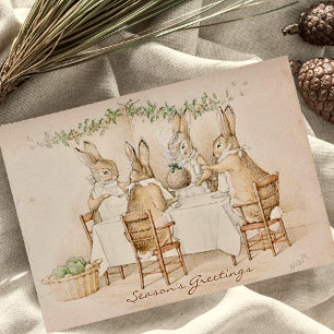 Vintag Beatrix Potter Weihnachtsfeiertage Feiertagskarte