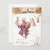 Vintag Beatrix Potter Weihnachtsfeiertage Feiertagspostkarte (Vorne/Hinten)